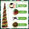 5ft Pop up Christmas Tree with Lights and Balls (Green With Red and Gold Accents)